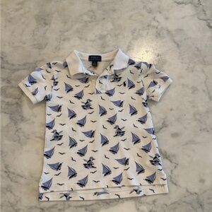Polo by Ralph Lauren Kids' White and Blue Nautical Polo